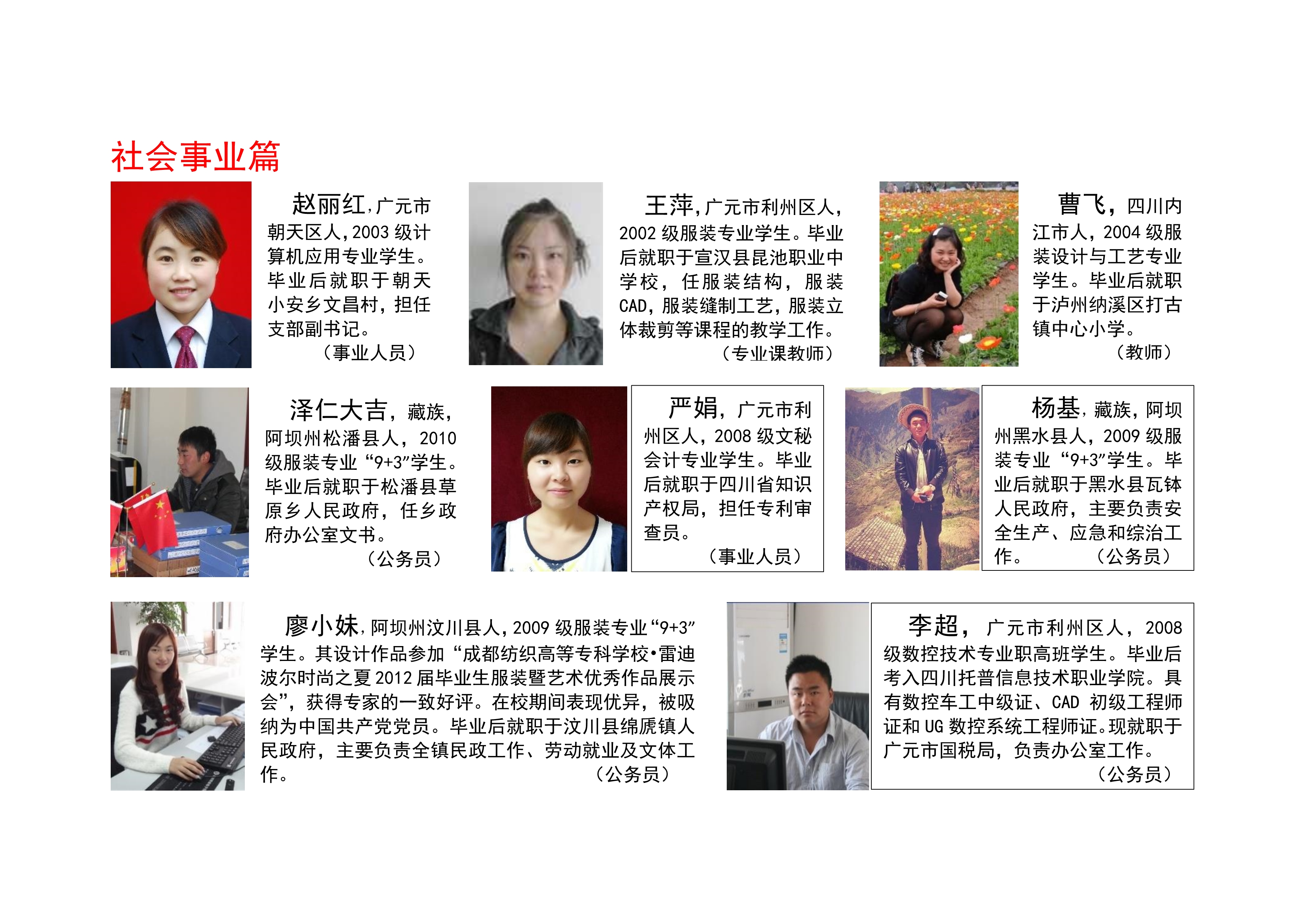 毕业生之社会事业篇